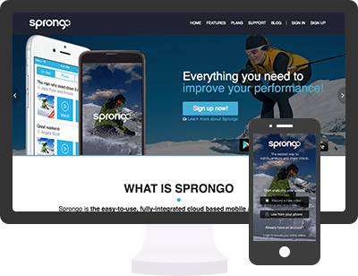 Sprongo on desktop | Startup